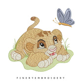 Adorable Disney Lion King Simba Cub Embroidery Design - 5 Sizes | FineryEmbroidery - FineryEmbroidery